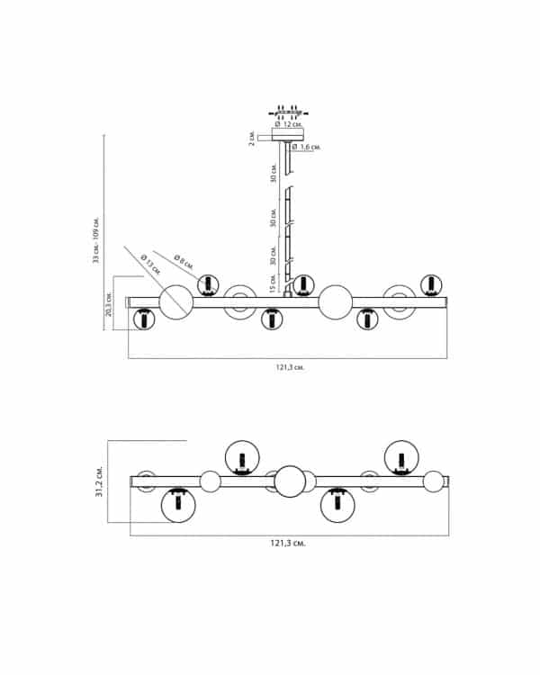 Золотая люстра “Квинт” — изображение 2