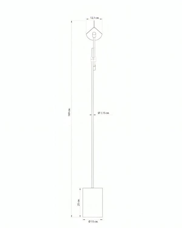 Золотая напольная лампа "Линн" — изображение 2