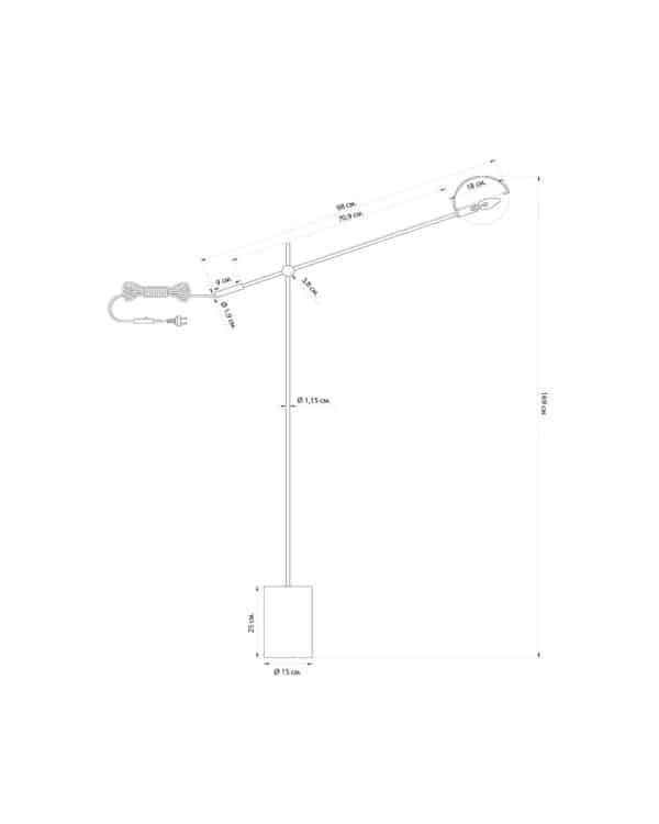 Золотая напольная лампа "Линн" — изображение 3