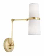 Золотое бра “Флемиш” на шарнире