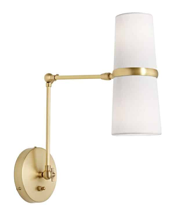 Золотое бра “Флемиш” на шарнире