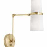 Золотое бра “Флемиш” на шарнире с проводом