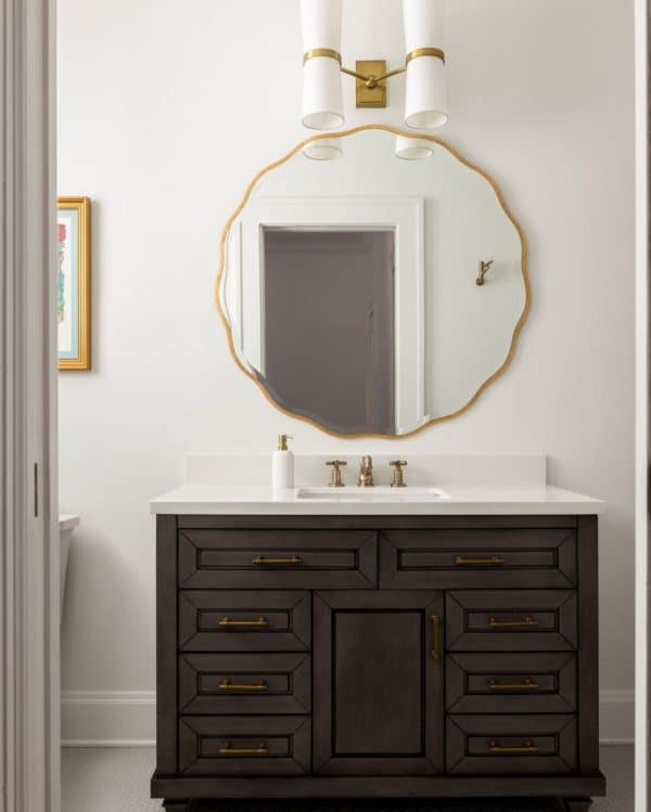 Золотое настенное зеркало “Бонни” — изображение 4