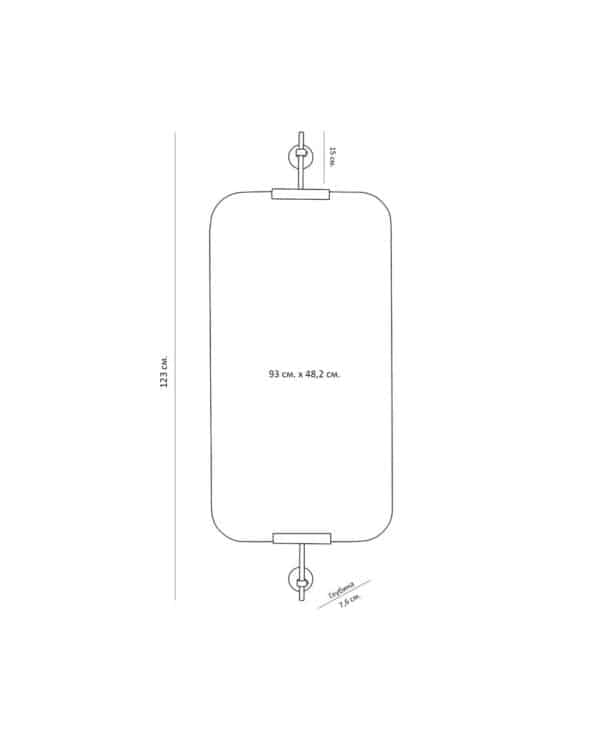Золотое настенное зеркало “Линарес” — изображение 4