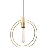 Золотой подвесной светильник “Бекки”