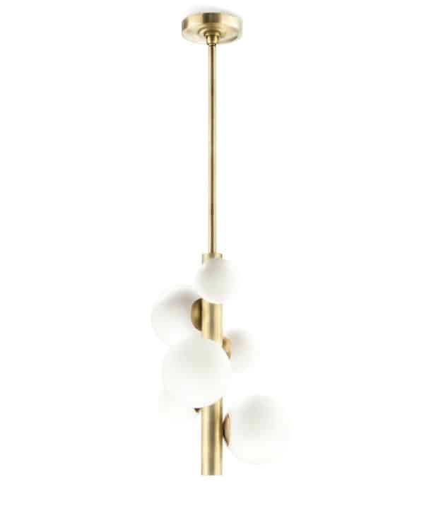 Золотой подвесной светильник “Квинт”