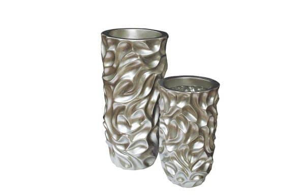 ZS-C847-19 Кашпо 30*30*48см цвет серебро — изображение 2