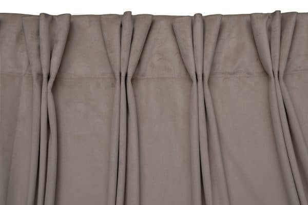 121GD-00019  Портьера Silkу 5 бежевая на подкладе 275*260 — изображение 4