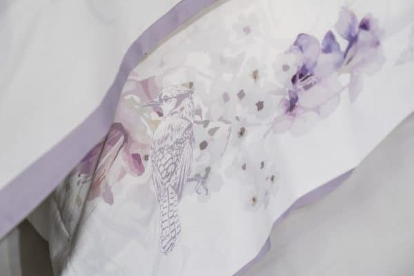 130HB-00071 Комплект постельного белья сатин принт Фиори,сиренево-белый,200*220- 1шт,50*70 -2шт — изображение 5