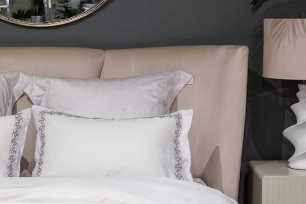 130HB-00711 Комплект наволочек сатин вышивка Фиори,сиренево-белый, 50*70см (2шт) — изображение 4