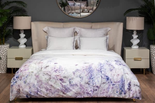 130HB-00711 Комплект наволочек сатин вышивка Фиори,сиренево-белый, 50*70см (2шт) — изображение 5