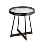 47ED-28020 Стол журнальный белый/черный хром 50*50*55см