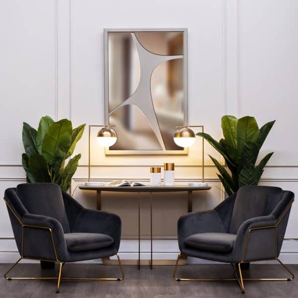 55RD2828M Ваза мраморная с золотым кантом 10*21см — изображение 2