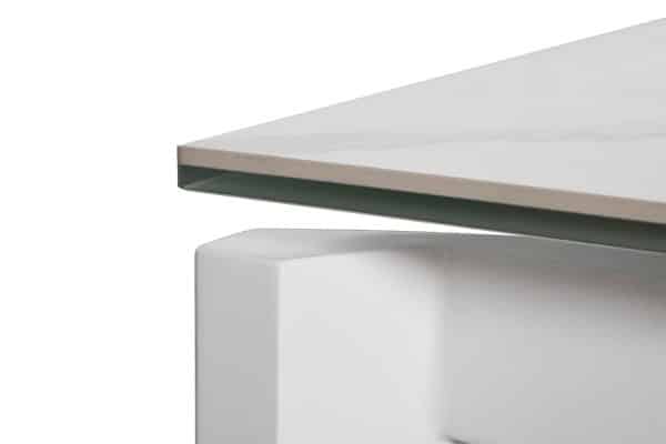 83MC-1948DT WH Стол обеденный раскл.керам.бел. 130(180)*90*76см — изображение 4