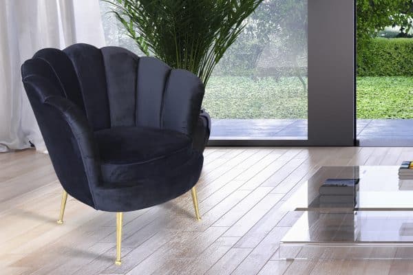 87YY-1907 BLK Кресло велюр черный 89*79*85см — изображение 5