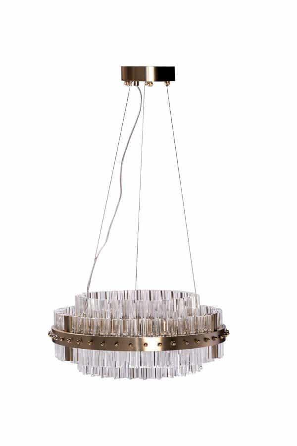 91GH-30864 Люстра подвесная "Galaxy" стекло прозрач. d47*h20см