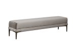 Банкетка Prima 160 на метал опорах бежевая Velvet BEG 40*160*40см — изображение 2