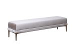Банкетка Prima 160 на метал опорах серая Velvet SER 40*160*40см — изображение 2