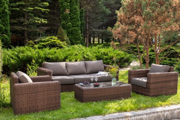 "Боно" лаунж-зона из искусственного ротанга, цвет бежевый — изображение 3