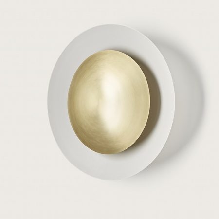 Бра Coss 60 cm белое + диффузор 40 cm латунь