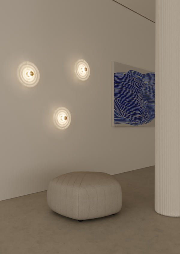 Бра Wave с золотым цоколем A1053 10 см и плафоном из алебастра 1094/30 — изображение 2