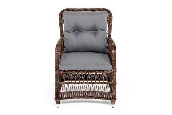 "Цесена" кресло плетеное из искусственного ротанга, цвет коричневый — изображение 3