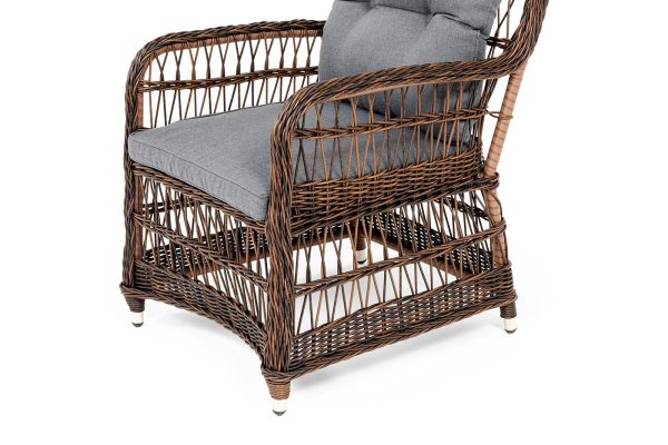 "Цесена" кресло плетеное из искусственного ротанга, цвет коричневый — изображение 4