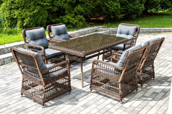 "Цесена" обеденная группа плетеная из искусственного ротанга