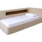 Диван-кровать Cube c нишей L антивандальная ткань (молочный)