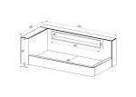 Диван-кровать Cube c нишей L антивандальная ткань (розовый) — изображение 2