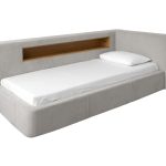 Диван-кровать Cube c нишей L антивандальная ткань (серый)