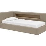 Диван-кровать Cube c нишей L (бежевый