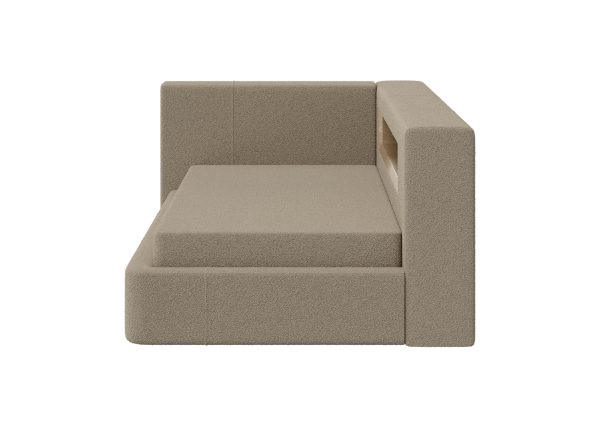 Диван-кровать Cube c нишей L (бежевый, букле) — изображение 4