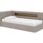 Диван-кровать Cube c нишей L (бежевый