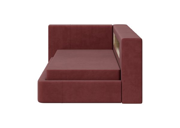Диван-кровать Cube c нишей L (бордовый FiberGuard) — изображение 4