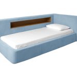 Диван-кровать Cube c нишей L (голубой)