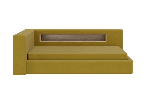 Диван-кровать Cube c нишей L (янтарный FiberGuard) — изображение 2