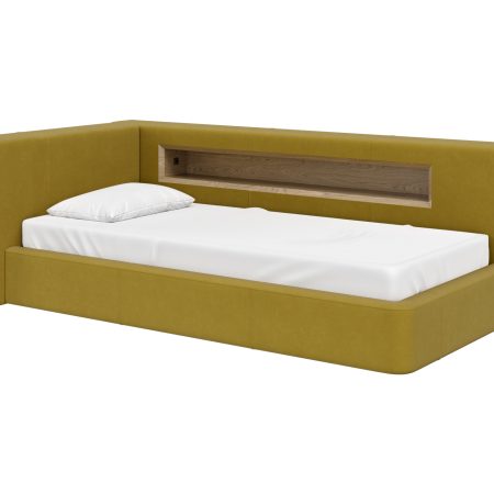 Диван-кровать Cube c нишей L (янтарный FiberGuard)