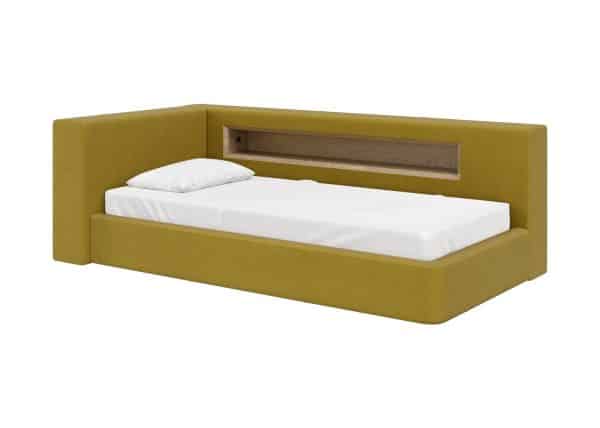 Диван-кровать Cube c нишей L (янтарный FiberGuard)