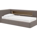 Диван-кровать Cube c нишей L (капучино