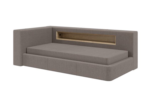 Диван-кровать Cube c нишей L (капучино, твид) — изображение 4