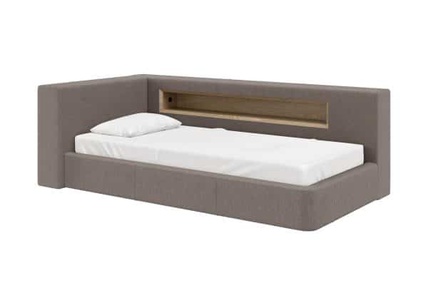 Диван-кровать Cube c нишей L (капучино