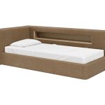 Диван-кровать Cube c нишей L (коричневый