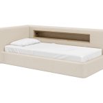 Диван-кровать Cube c нишей L (молочный