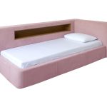 Диван-кровать Cube c нишей L (розовый)