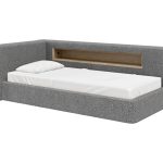 Диван-кровать Cube c нишей L (серый