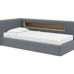 Диван-кровать Cube c нишей L (серый