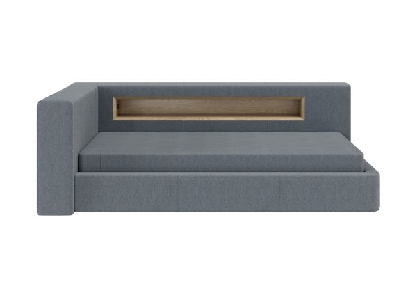 Диван-кровать Cube c нишей L (серый, твид) — изображение 3