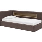 Диван-кровать Cube c нишей L (шоколад