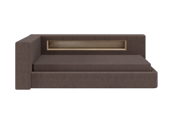 Диван-кровать Cube c нишей L (шоколад, твид) — изображение 3